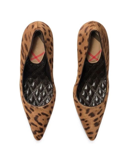 Burberry Metallic Leopard Print Dame High Pumps