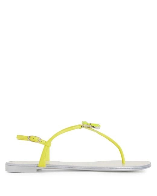 Giuseppe Zanotti Green Sybella T-Bar Sandals