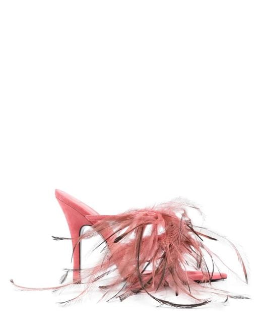 The Attico Pink Judy 105Mm Leather Sandals