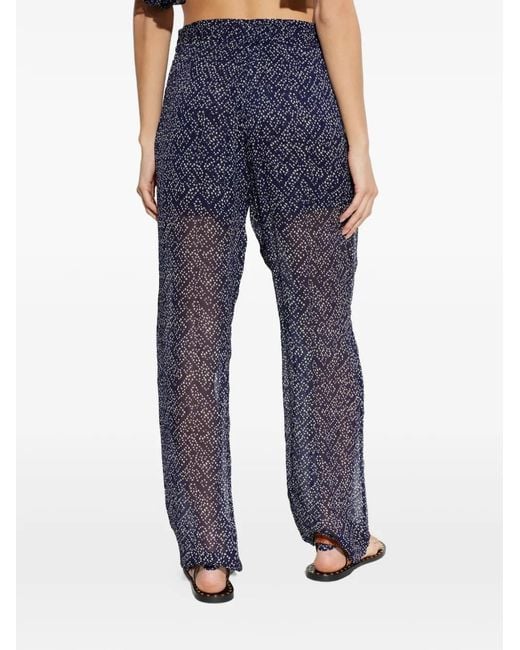 Isabel Marant Blue Lydna Printed Trousers