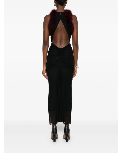 Mugler Gesmockte Jurk in het Black