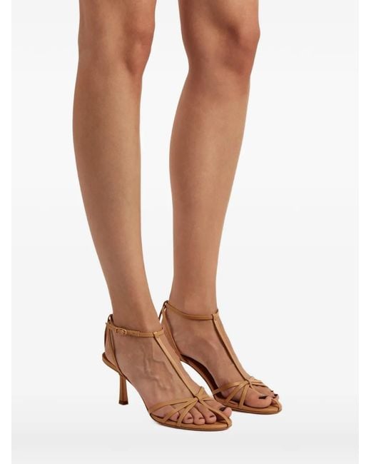 STUDIO AMELIA Metallic Aviary Caged Leather Sandals