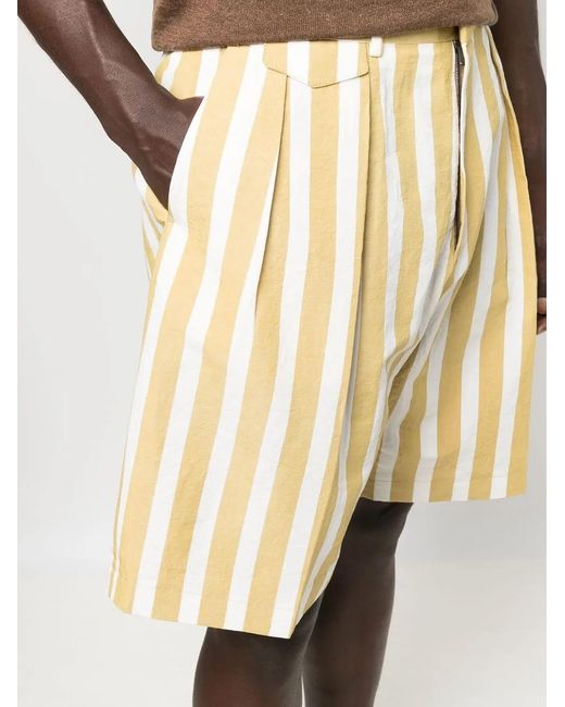 Paul Smith Yellow Stripe-Print Shorts for men