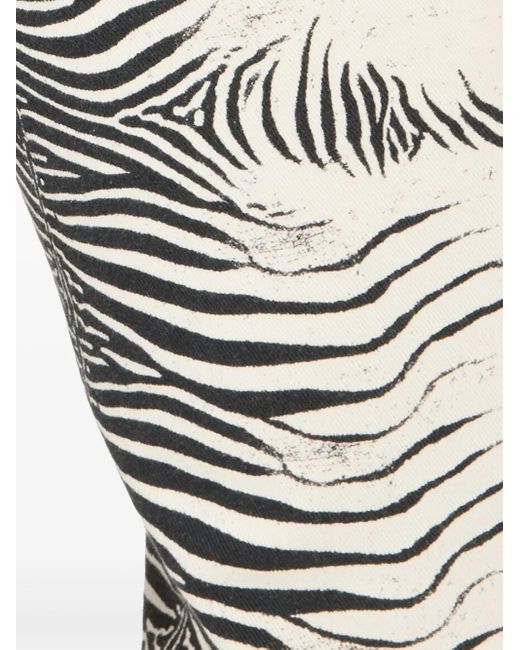 Roberto Cavalli White Tigress-Print Trousers for men