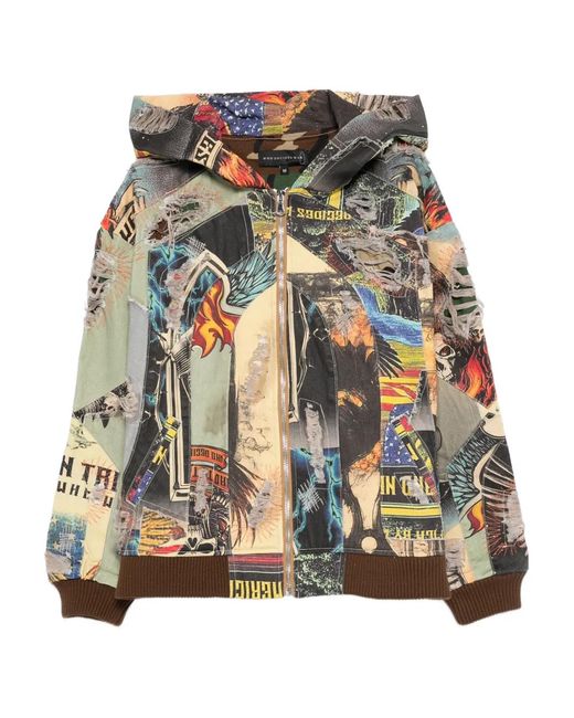 Chaqueta Con Diseño Patchwork Who Decides War de hombre de color Green