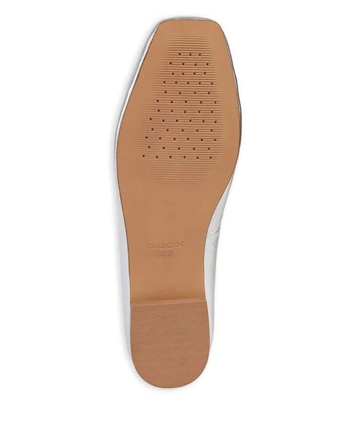 Geox White Bow Ballet Flats