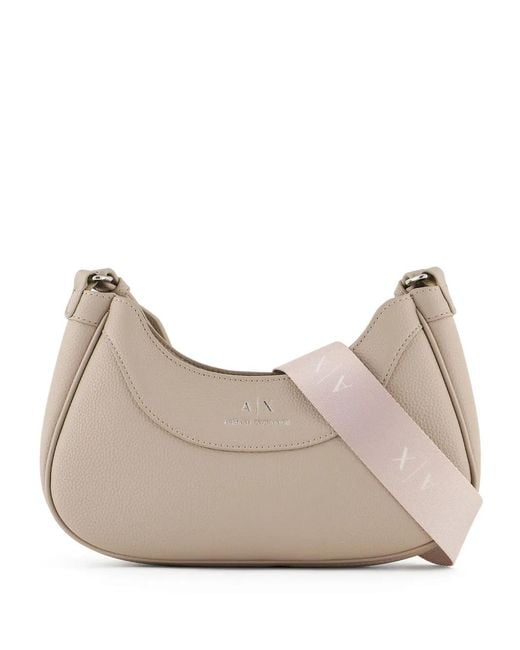 ARMANI EXCHANGE Natural Logo-Stamp Shoulder Bag