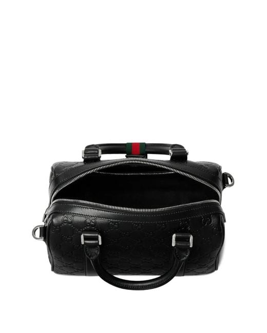 Gucci Black Gg Emblem Small Duffle Bag for men