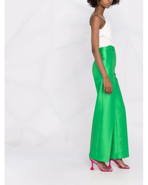 Blanca Vita Green Pareskia Straight-Leg Trousers
