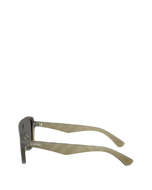 Burberry Gray Square Frame Sunglasses for men
