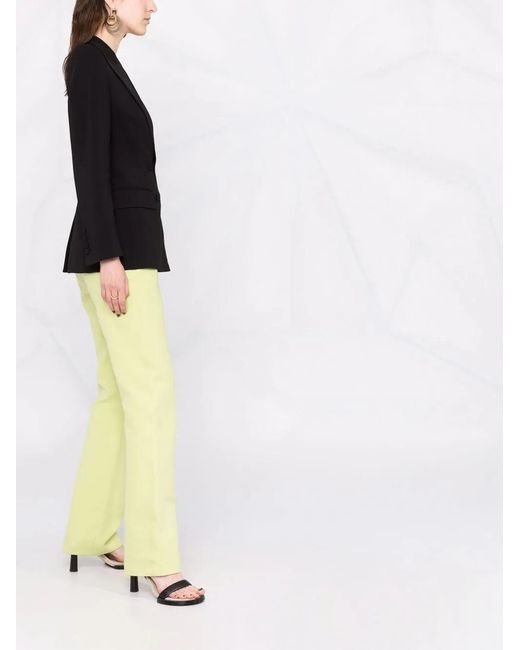 Alberta Ferretti Black Strappy-Back Double-Breasted Blazer
