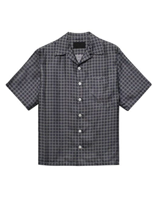 Camisa con estampado gráfico Prada de hombre de color Gray