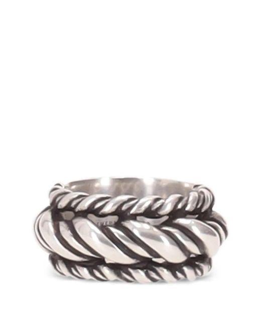 Ann Demeulemeester White Reau Twisted Triple Ring