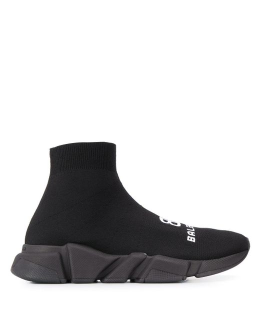 Balenciaga Synthetic Speed Recycled-knit Mid-top Trainers in Black - Save  42% - Lyst