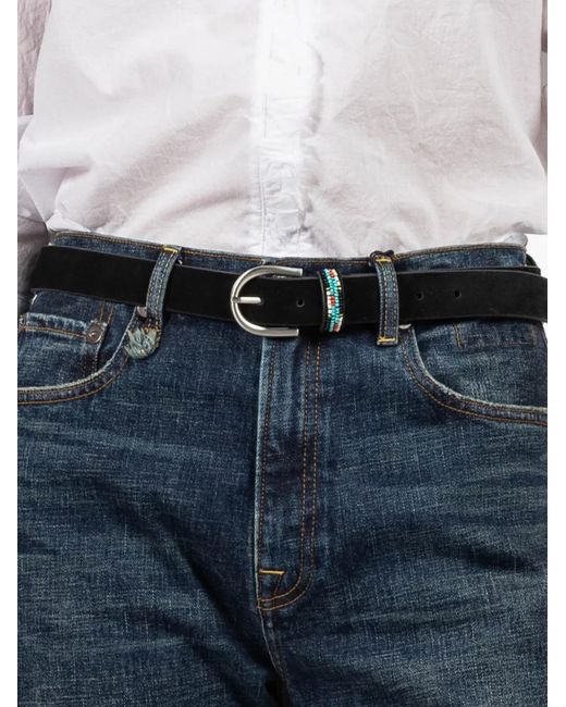 Xirena Blue Brix Beaded Belt