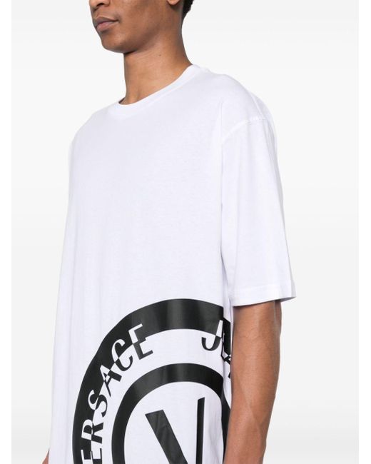 Versace Katoenen T-shirt Met Logoprint in het White voor heren