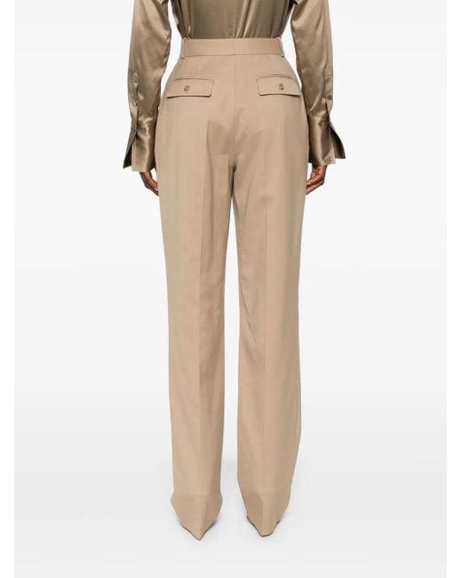 Elisabetta Franchi Natural Dart-Detailing Trousers