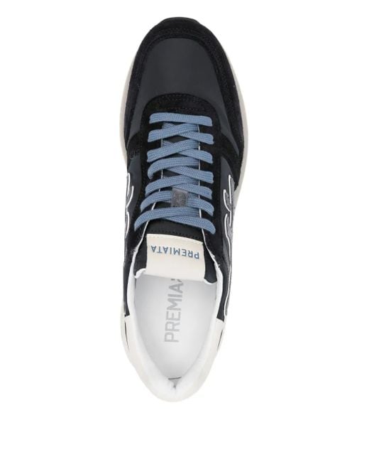 Premiata Black Dark Suede Sneakers for men