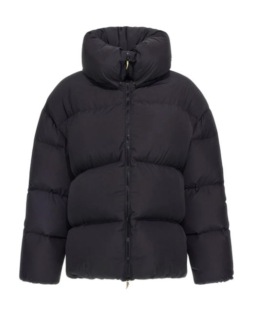 Roberto Cavalli Blue High-Collar Puffer Jacket