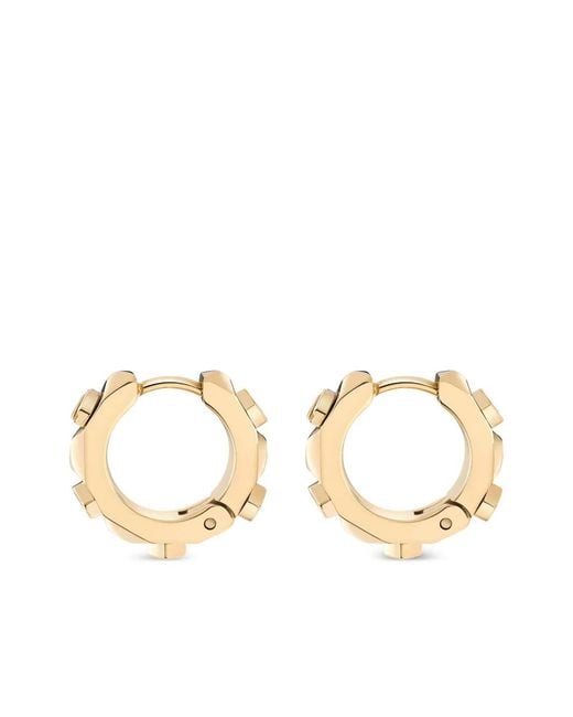 Philipp Plein Metallic Screw-Detail Huggie Earrings