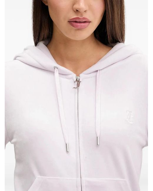 Juicy Couture White Zip-Up Hoodie