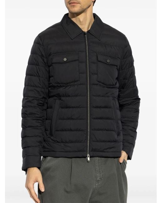 Moose Knuckles Black Zip-Up Down Jacket for men