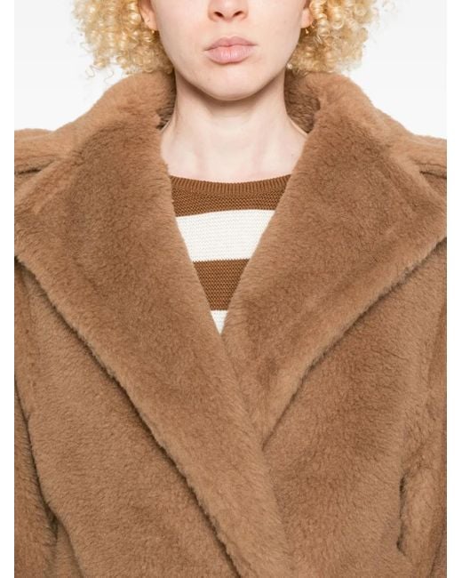 Max Mara Brown Teddy Double-Breasted Coat