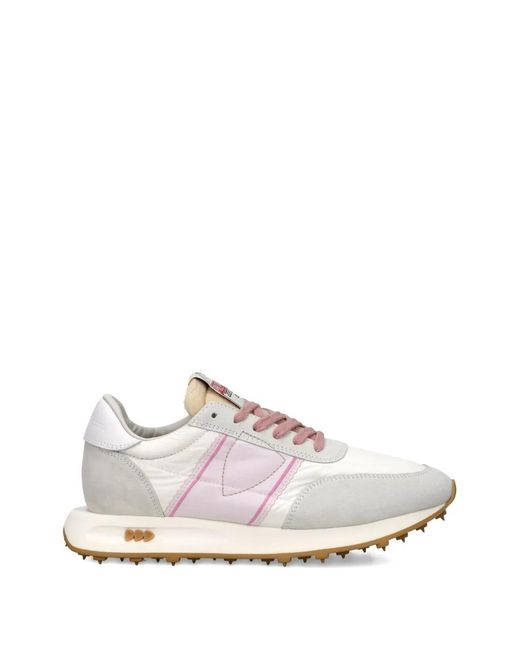 Philippe Model White Wattierte Low Sneakers