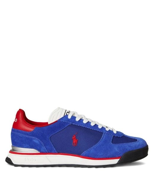 Polo Ralph Lauren Blue Varick Suede Sneakers for men