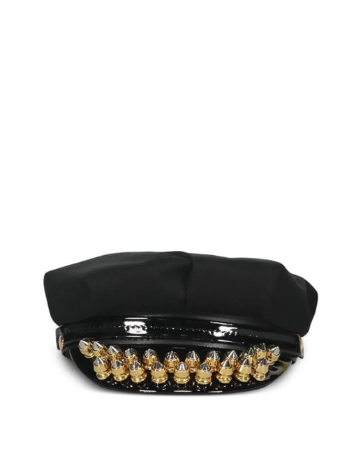Moschino Black Spiked Hat