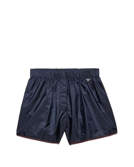Bermudas Con Logo Prada de color Black