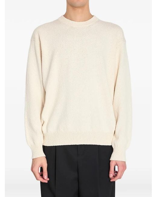 Roberto Collina White Crew-Neck Sweater for men