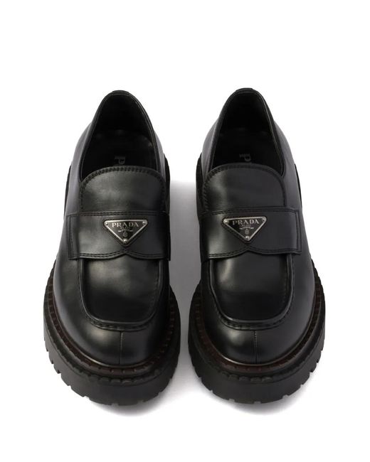Prada Leder-Loafer in Black für Herren