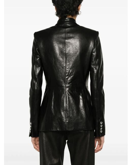 Khaite Black The Samuel Leather Jacket
