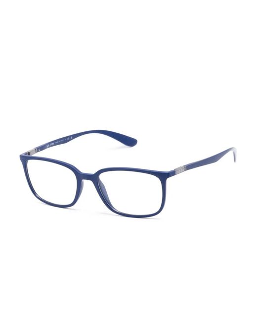 Ray-Ban Blue Rectangle-Frame Glasses