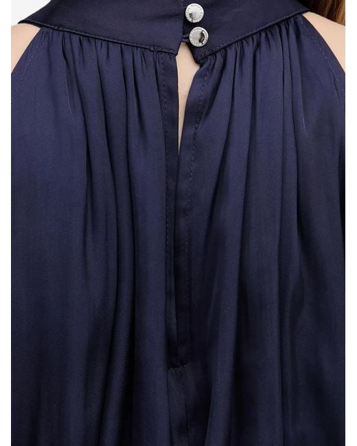 Morgan Blue Pleated Midi Dress