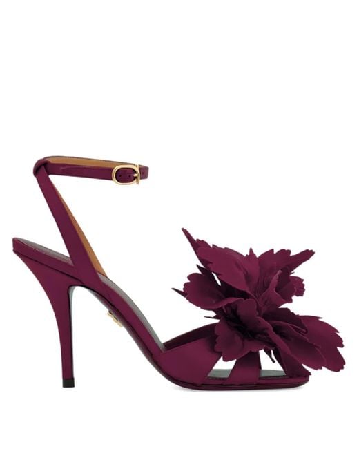 Sandali Con Decorazione Floreale di Ferragamo in Purple