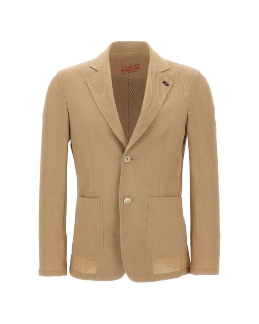 Bob Natural Golden Mesh-Fabric Blazer for men
