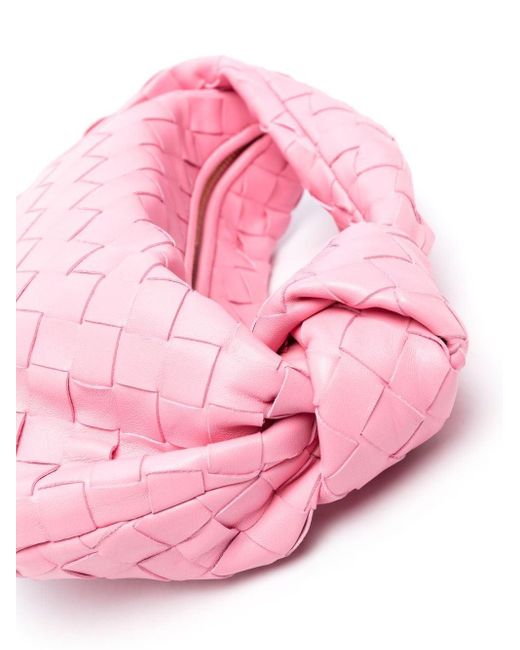 Bottega Veneta Pink Mini Jodie Leather Top Handle Bag