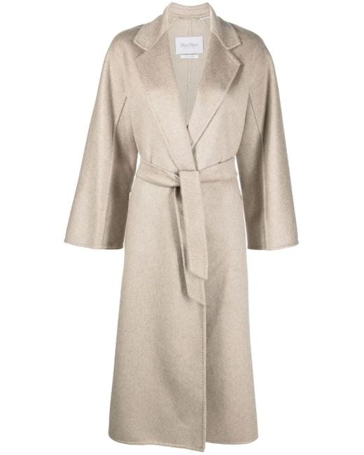 Abrigo con cintura lazada Max Mara de color Natural
