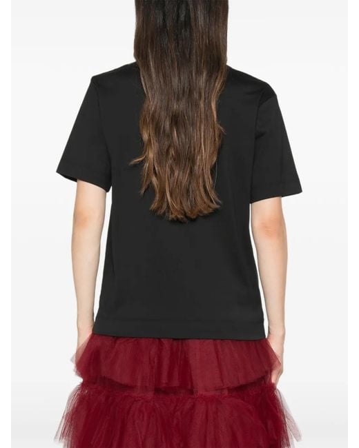 Camiseta Ribbon Rosette Boy Simone Rocha de color Black
