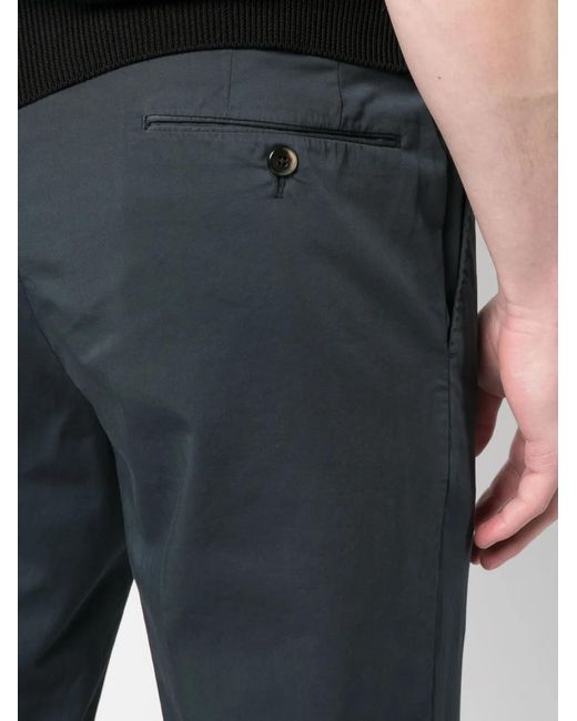 PT Torino Blue Slim-Cut Chino Trousers for men