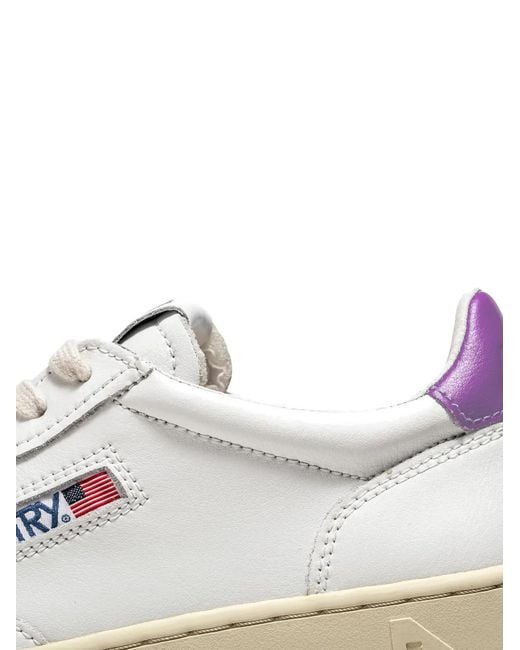 Autry White Medialist Low Leather Sneakers
