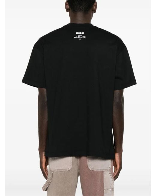 MSGM Black Sailor T-Shirt for men
