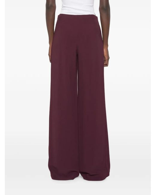 Ermanno Scervino Purple Drawstring-Waist Palazzo Pants