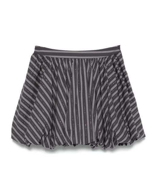 Falda corta a rayas Sandro de color Gray
