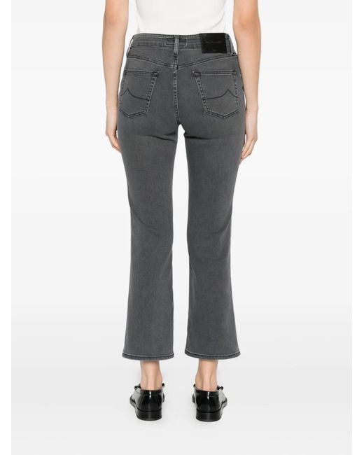 Jacob Cohen Gray Straight-Leg Jeans