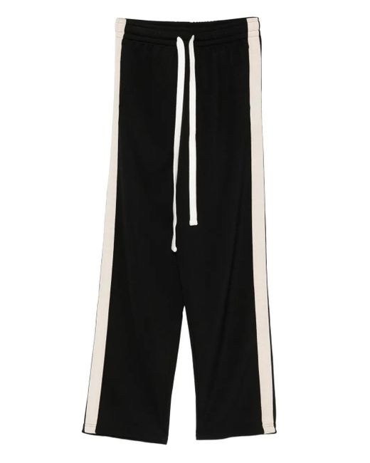 Cole Buxton Black Stripe Drawstring Trousers for men