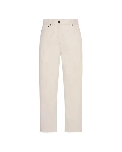 The Row White Fargo Straight-Leg Jeans