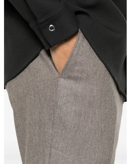 Fursac Gray Wool Elasticated-Waistband Trousers for men